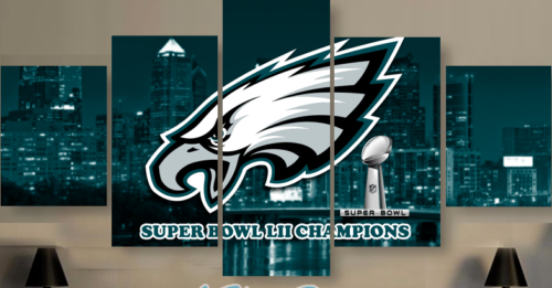 22329-NF Philadelphia Eagles Super Bowl Sport - 5 Panel Canvas Art Wall Decor