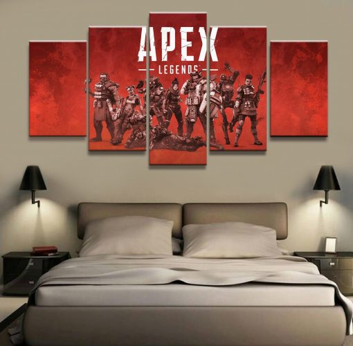 22796-NF Apex Legends Characters Poster 3 Gaming - 5 Panel Canvas Art Wall Decor
