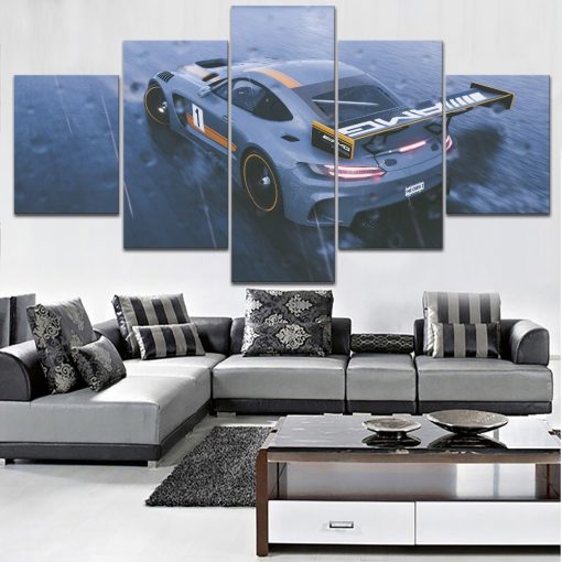 23199-NF Mercedes GTR Car - 5 Panel Canvas Art Wall Decor