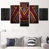 22427-NF Minnesota Gophers College Barnwood Style Sport - 5 Panel Canvas Art Wall Decor