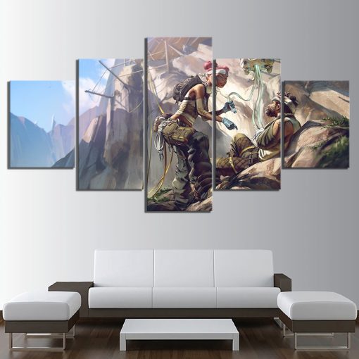 23202-NF Apex Legends Lifeline Saving Man Gaming - 5 Panel Canvas Art Wall Decor