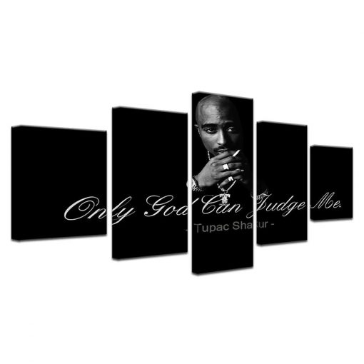 22481-NF Tupac Shakur Quotes 1 Celebrity - 5 Panel Canvas Art Wall Decor