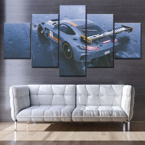 23199-NF Mercedes GTR Car - 5 Panel Canvas Art Wall Decor