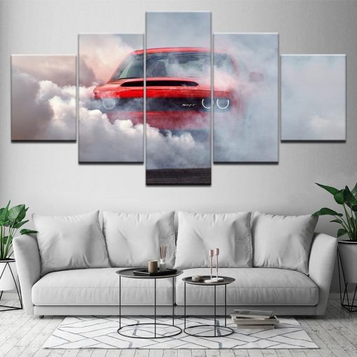 22479-NF Dodge Challenger Demon Car - 5 Panel Canvas Art Wall Decor