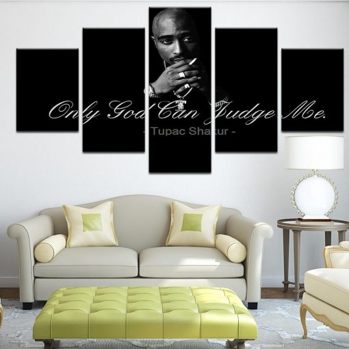 22481-NF Tupac Shakur Quotes 1 Celebrity - 5 Panel Canvas Art Wall Decor