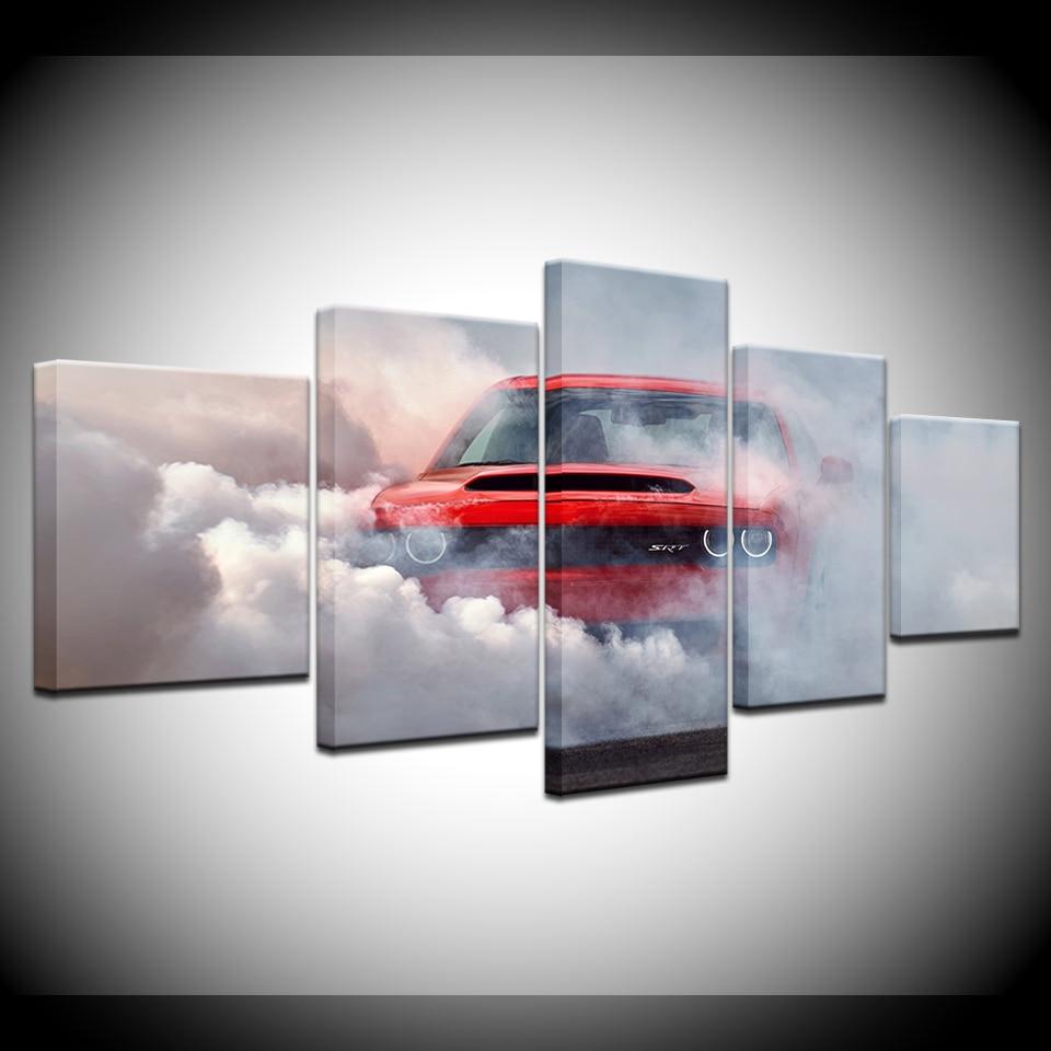 Dodge Challenger Demon Car – 5 Panel Canvas Art Wall Decor – Canvas Storm