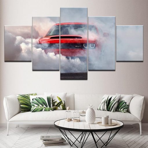 22479-NF Dodge Challenger Demon Car - 5 Panel Canvas Art Wall Decor