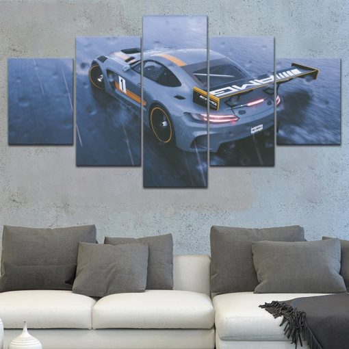 23199-NF Mercedes GTR Car - 5 Panel Canvas Art Wall Decor