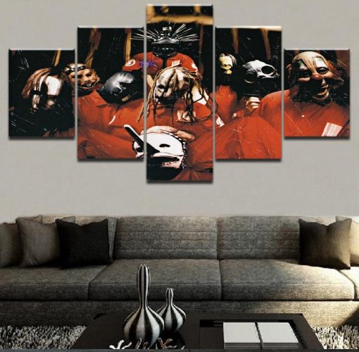 23209-NF Slipknot Heavy Metal Band 2 Celebrity - 5 Panel Canvas Art Wall Decor