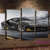 22838-NF Lamborghini Centenario Black Car - 5 Panel Canvas Art Wall Decor