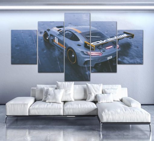 23199-NF Mercedes GTR Car - 5 Panel Canvas Art Wall Decor