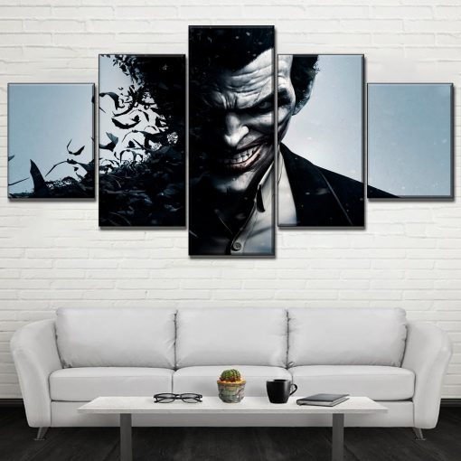 23162-NF Batman Arkham Origins Joker DC - 5 Panel Canvas Art Wall Decor