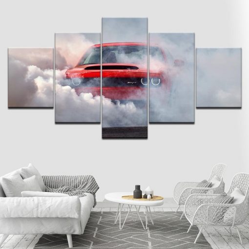 22479-NF Dodge Challenger Demon Car - 5 Panel Canvas Art Wall Decor