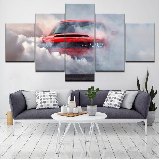 22479-NF Dodge Challenger Demon Car - 5 Panel Canvas Art Wall Decor