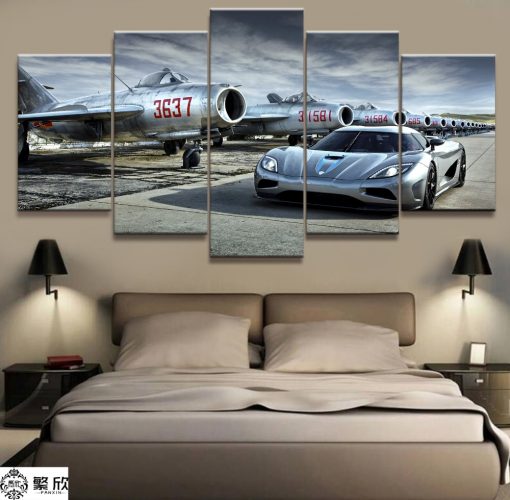 23190-NF Koenigsegg Agera Super Car - 5 Panel Canvas Art Wall Decor