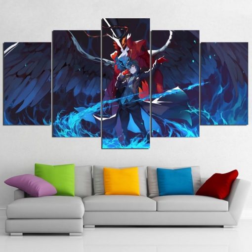 22850-NF Persona 5 Joker 2 Game - 5 Panel Canvas Art Wall Decor