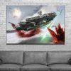 23168-NF Star Wars Millennium Falcon In The Battle Movie 1 Piece - 1 Panel Canvas Art Wall Decor