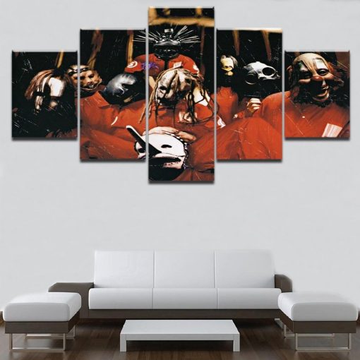 23209-NF Slipknot Heavy Metal Band 2 Celebrity - 5 Panel Canvas Art Wall Decor