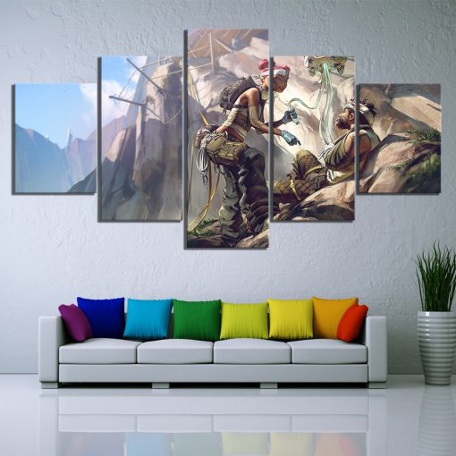 23202-NF Apex Legends Lifeline Saving Man Gaming - 5 Panel Canvas Art Wall Decor