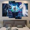 22655-NF How to Train Your Dragon 3 Toothless And Light Fury Movie 4 Pieces - 4 Panel Canvas Art Wall Decor