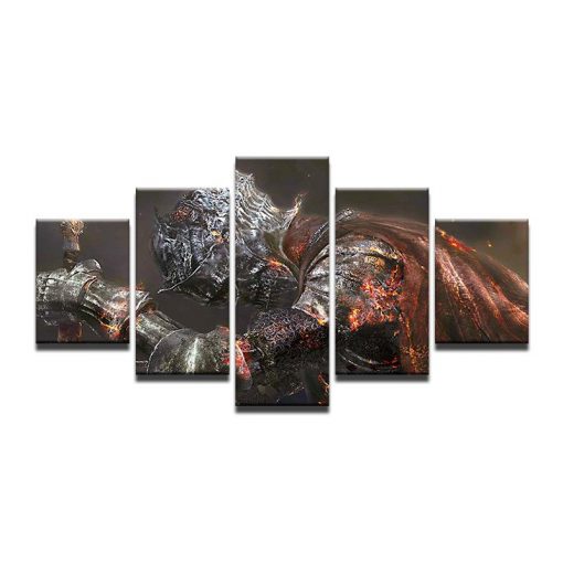 23207-NF Dark Souls 3 Gaming - 5 Panel Canvas Art Wall Decor