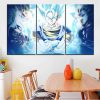23177-NF Dragon Ball Goku And Vegeta 5 Anime 3 Pieces - 3 Panel Canvas Art Wall Decor