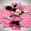 22657-NF Mickey Mouse Dancing Minnie Cartoon - 5 Panel Canvas Art Wall Decor