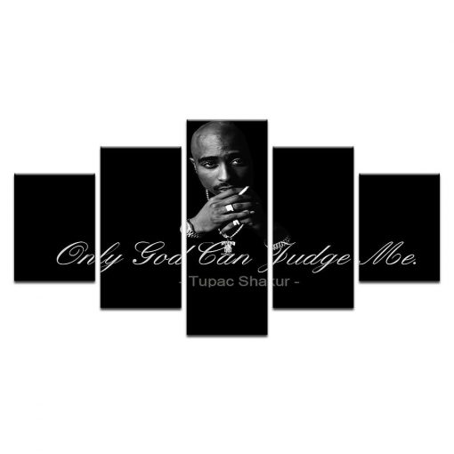 22481-NF Tupac Shakur Quotes 1 Celebrity - 5 Panel Canvas Art Wall Decor