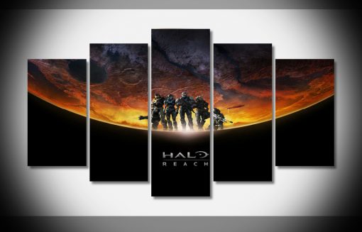 22623-NF Halo Reach Poster Gaming - 5 Panel Canvas Art Wall Decor