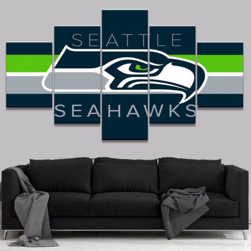 22652-NF Seattle Seahawks Team Sport - 5 Panel Canvas Art Wall Decor