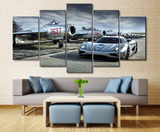 23190-NF Koenigsegg Agera Super Car - 5 Panel Canvas Art Wall Decor