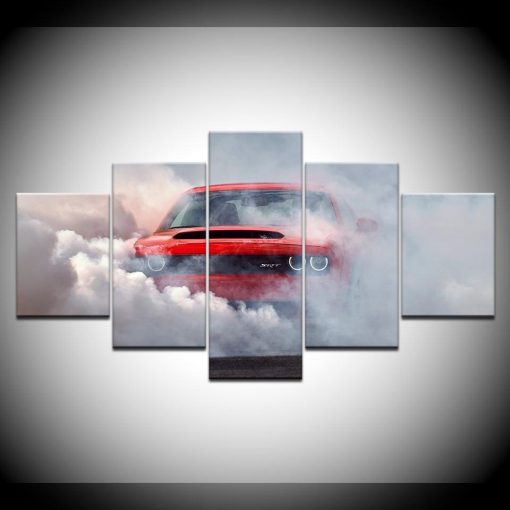 22479-NF Dodge Challenger Demon Car - 5 Panel Canvas Art Wall Decor