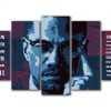 23124-NF MALCOLM X Celebrity - 5 Panel Canvas Art Wall Decor