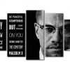 23123-NF Malcolm X Quotes Celebrity - 5 Panel Canvas Art Wall Decor