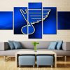 22637-NF St. Louis Blues Logo Sport - 5 Panel Canvas Art Wall Decor