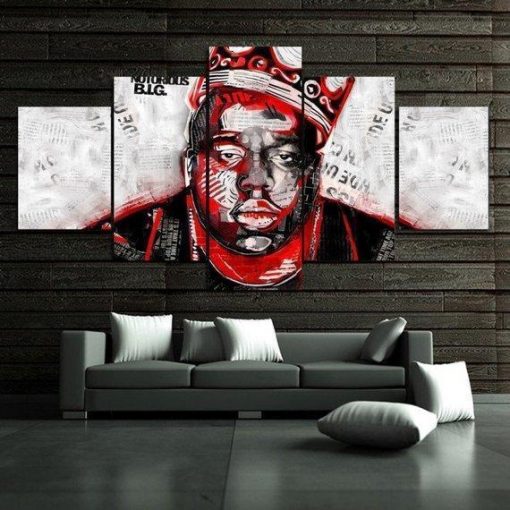 22533-NF The Notorious BIG Celebrity - 5 Panel Canvas Art Wall Decor