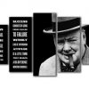 23134-NF Winston Churchill Quotes Celebrity - 5 Panel Canvas Art Wall Decor