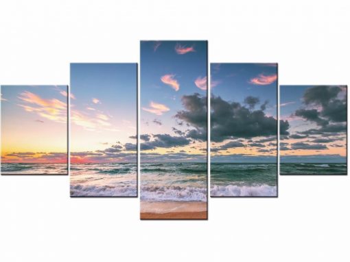 23052-NF Afternoon In The Sea - 5 Panel Canvas Art Wall Decor