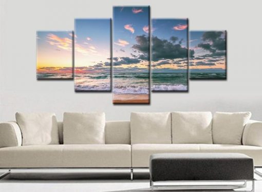 23052-NF Afternoon In The Sea - 5 Panel Canvas Art Wall Decor