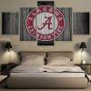 22459-NF Alabama Crimson Tide College Football Sport - 5 Panel Canvas Art Wall Decor