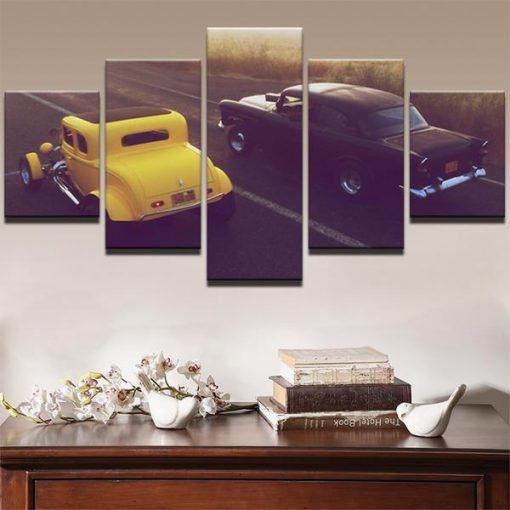 22399-NF American Graffiti Car & Motor - 5 Panel Canvas Art Wall Decor