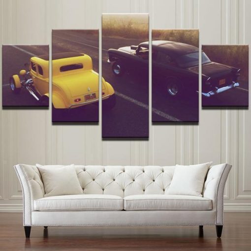 22399-NF American Graffiti Car & Motor - 5 Panel Canvas Art Wall Decor