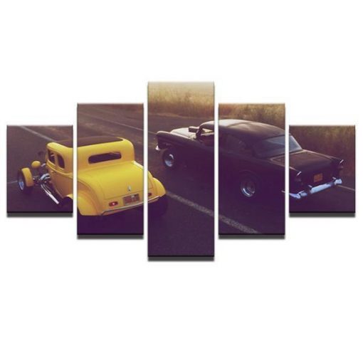 22399-NF American Graffiti Car & Motor - 5 Panel Canvas Art Wall Decor