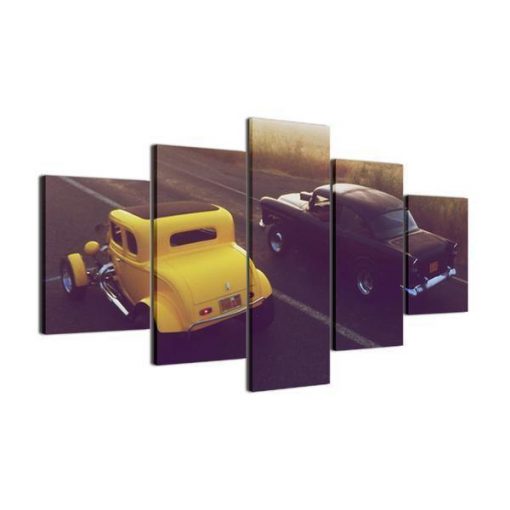 22399-NF American Graffiti Car & Motor - 5 Panel Canvas Art Wall Decor