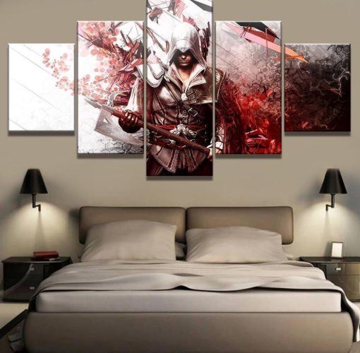 23051-NF Assassin’s Creed II Poster Gaming - 5 Panel Canvas Art Wall Decor