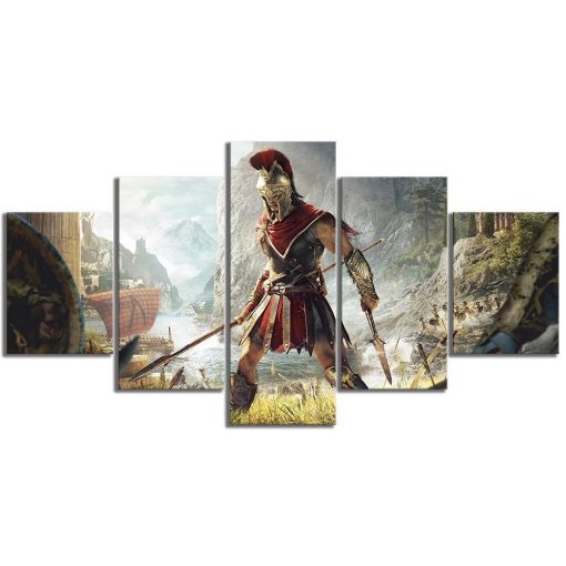 23594-NF Assassin’s Creed Odyssey Poster Gaming - 5 Panel Canvas Art Wall Decor