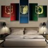 23042-NF Attack On Titan The Symbols Anime - 5 Panel Canvas Art Wall Decor