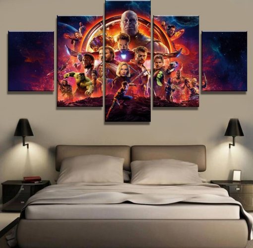 22612-NF Avengers Infinity War Poster Movie - 5 Panel Canvas Art Wall Decor
