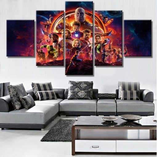 22612-NF Avengers Infinity War Poster Movie - 5 Panel Canvas Art Wall Decor