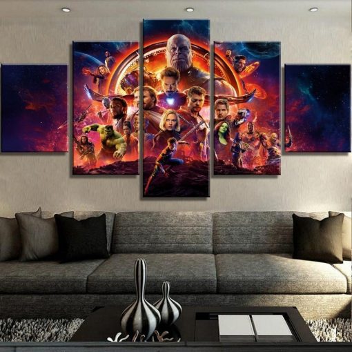 22612-NF Avengers Infinity War Poster Movie - 5 Panel Canvas Art Wall Decor